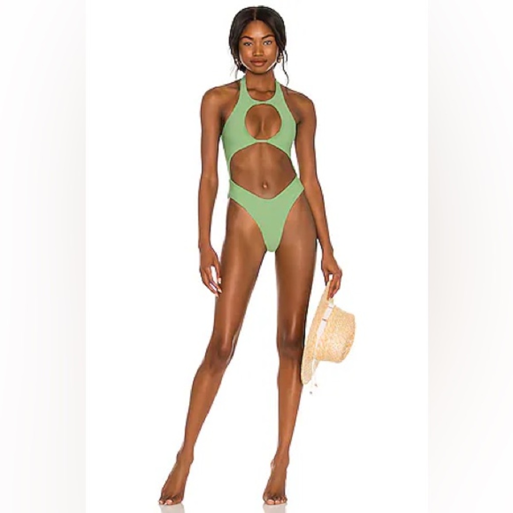 Lovewave The Aden One Piece Green Size S Revolve CutOut Swim Summer Resort